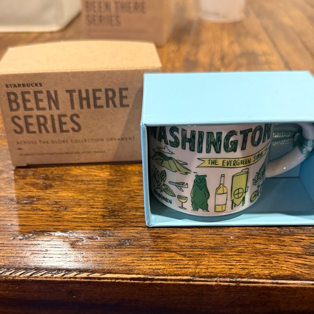 NEW STARBUCKS Washington MUG ORNAMENT  Been There Series Mini Mug 2 oz.